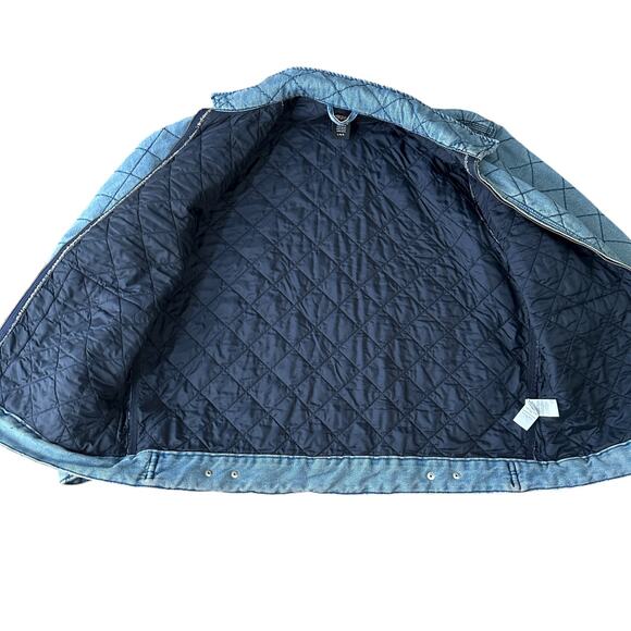 Supreme x Dickies Quilted Denim Work Jacket Mens Large Blue Long Sleeve Full Zip - Picture 7 of 12